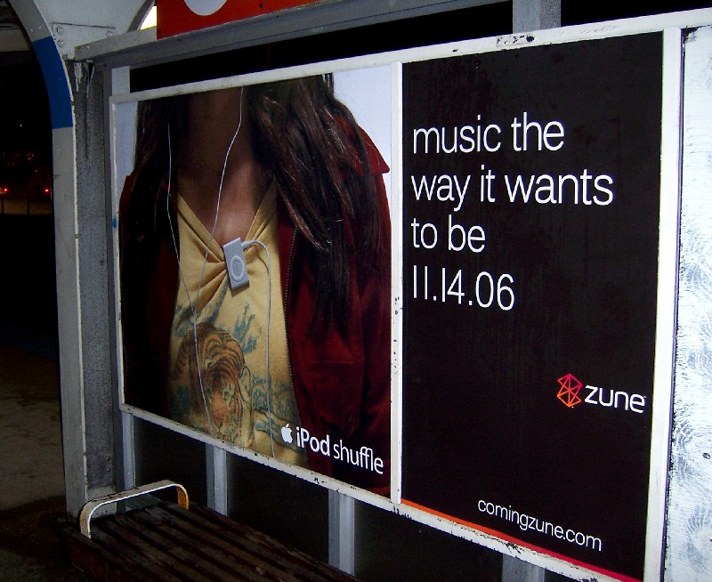 iPod and Zune posters